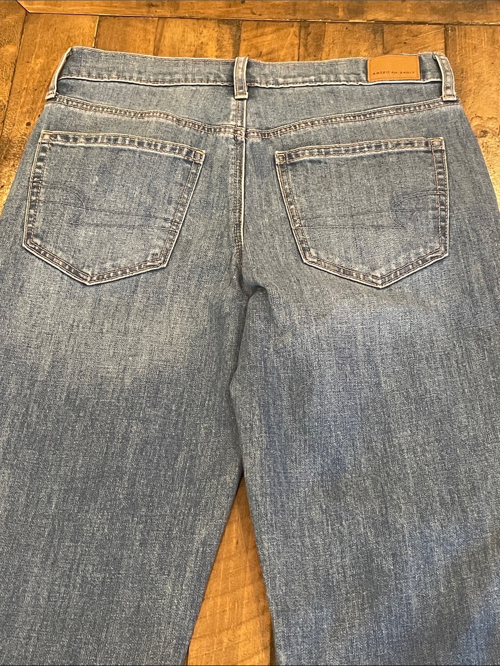 American Eagle Outfitters Light Blue Straight-Leg Jeans D37 - Picture 11 of 14